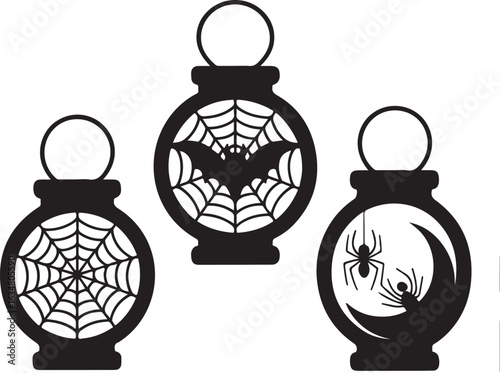 Spooky halloween illustration with festive elements and typographic accents