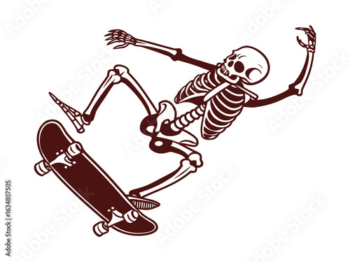 Skeleton on a Skateboard