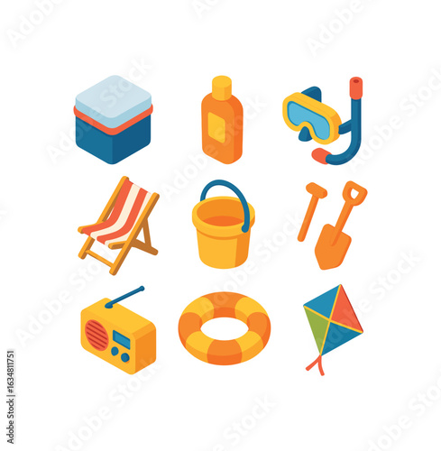 Beach Essentials Icons