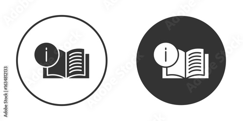 guide book icons concept in solid versions. Flat design style.
