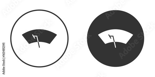 car windscreen icons concept in solid versions. Flat design style.