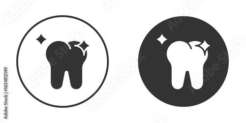 clean tooth icons concept in solid versions. Flat design style.
