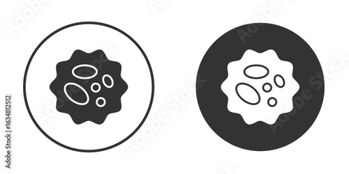 White blood cell icons concept in solid versions. Flat design style.