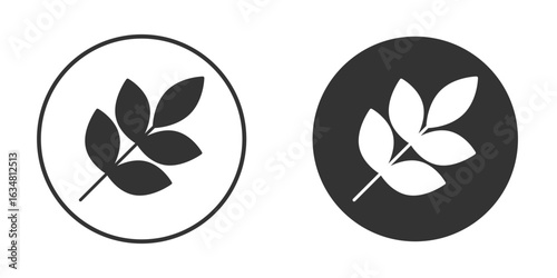 Wheat grain icons concept in solid versions. Flat design style.
