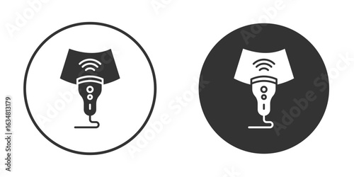 Ultrasound icons concept in solid versions. Flat design style.