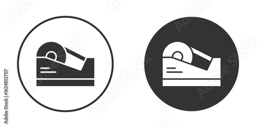 Tape dispenser icons concept in solid versions. Flat design style.