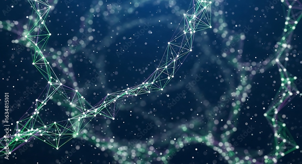 Fototapeta premium Modern network connecting data points creating dynamic tech visuals for innovative designs and presentations