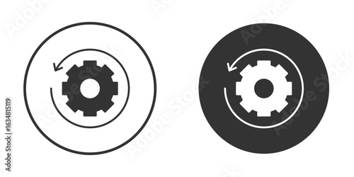 Recovery icons concept in solid versions. Flat design style.