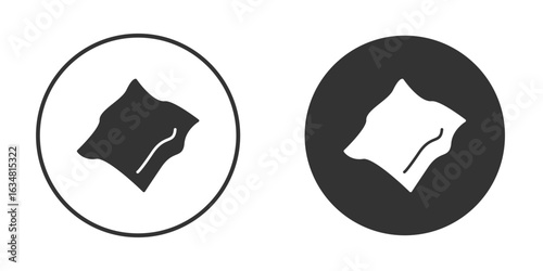 Rag icons concept in solid versions. Flat design style.