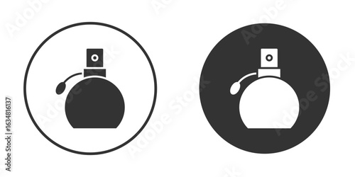 Parfum icons concept in solid versions. Flat design style.