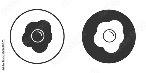 Omelet icons concept in solid versions. Flat design style.