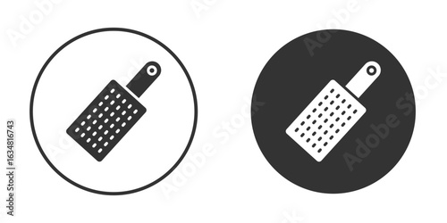 Microplane grater icons concept in solid versions. Flat design style.