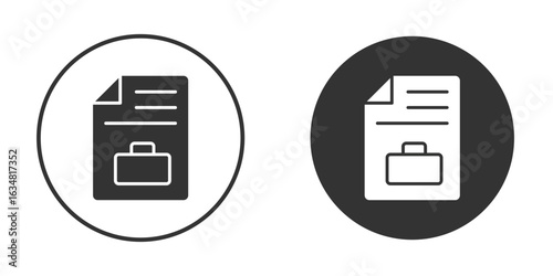 Job description icons concept in solid versions. Flat design style.