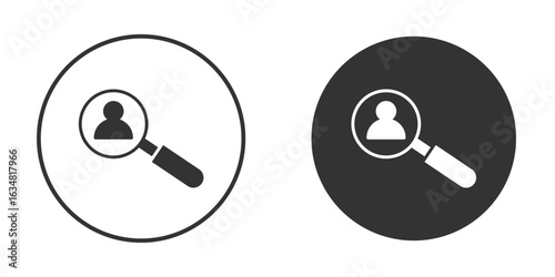 Hiring icons concept in solid versions. Flat design style.