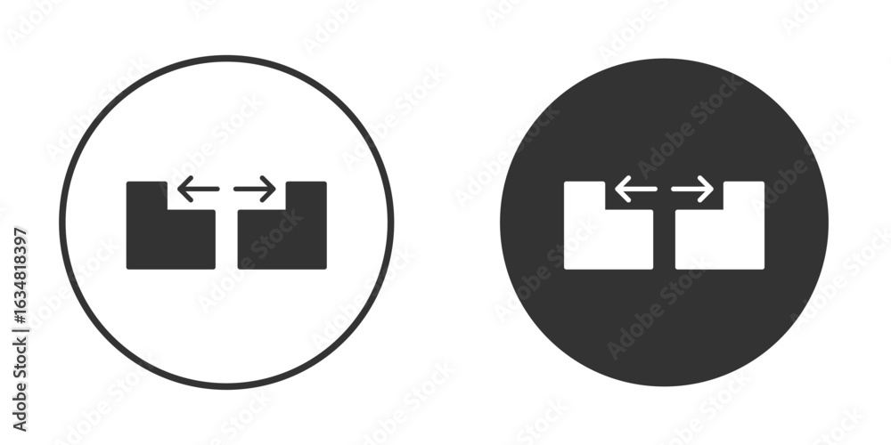Obraz premium Gap icons concept in solid versions. Flat design style.