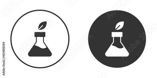 GMO icons concept in solid versions. Flat design style.