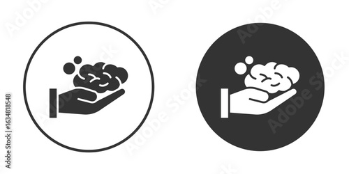 Foam icons concept in solid versions. Flat design style.