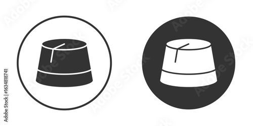 Fez hat icons concept in solid versions. Flat design style.