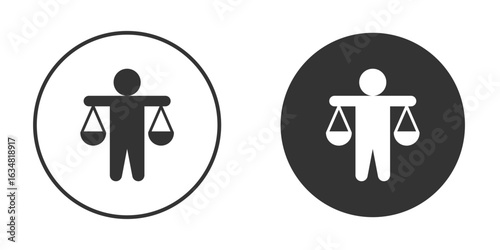 Ethics icons concept in solid versions. Flat design style.