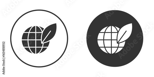 Environment icons concept in solid versions. Flat design style.