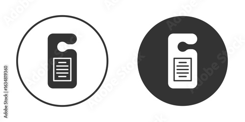 Door hanger icons concept in solid versions. Flat design style.