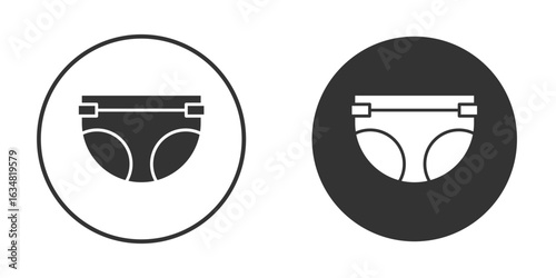 diaper icons concept in solid versions. Flat design style.