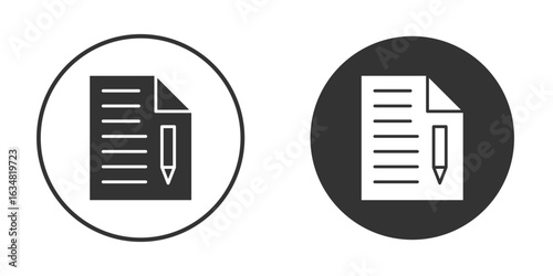 Declarations icons concept in solid versions. Flat design style.