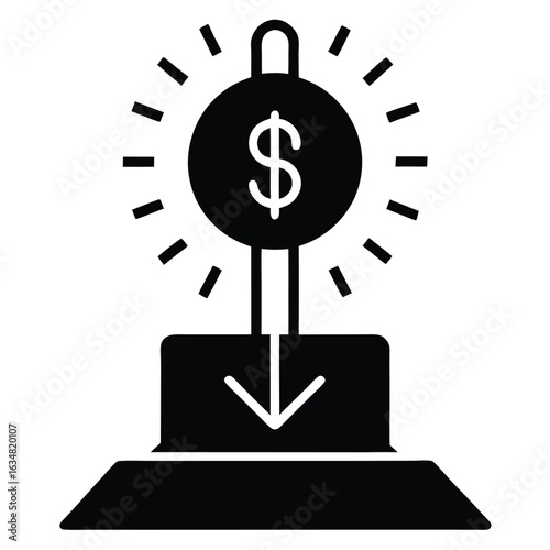 price ticker vector icon