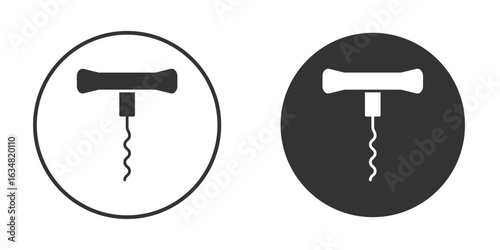 Corkscrew icons concept in solid versions. Flat design style.