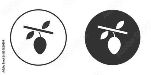 Cocoon icons concept in solid versions. Flat design style.