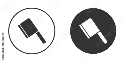 Chopper knife icons concept in solid versions. Flat design style.