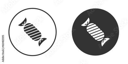 Candy icons concept in solid versions. Flat design style.