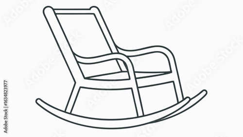 Vector illustration of a classic rocking chair for interior design and traditional home decor