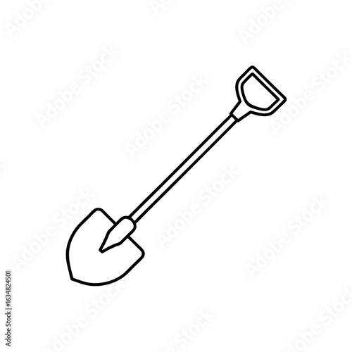 garden shovel icon vector