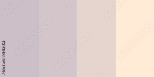 Four vertical stripes displaying a soft, pastel color palette. The colors transition from a light lavender to a slightly warmer light grey, then to a very light beige, and finally to a pale peach