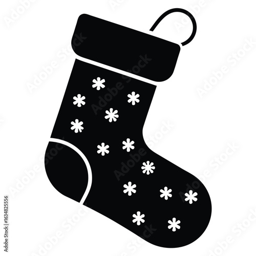 christmas stocking vector icon
