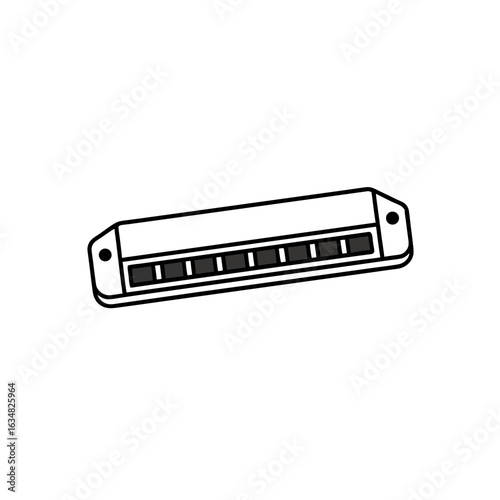 harmonica icon vector