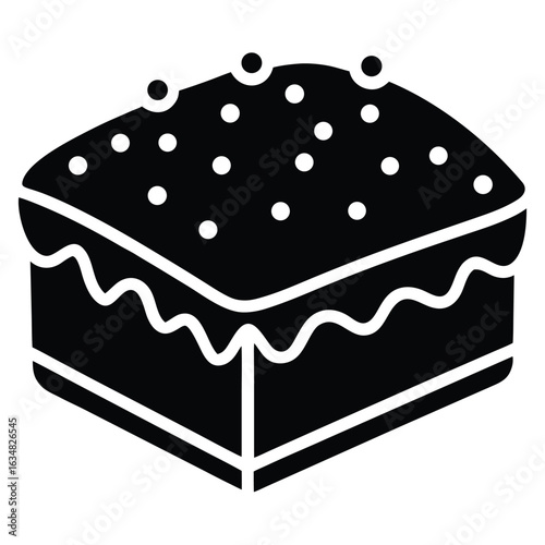 fruitcake vector icon