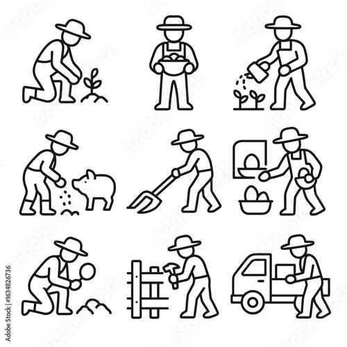 Farmer Activity Icons
