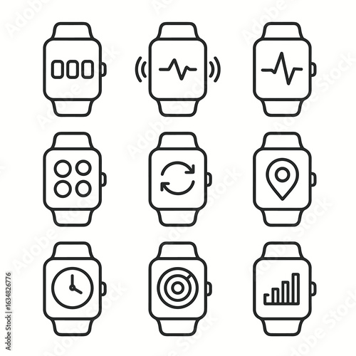 Smartwatch Icon Grid