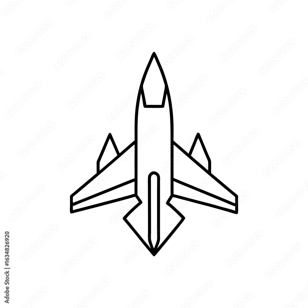 Obraz premium jet airplane icon vector
