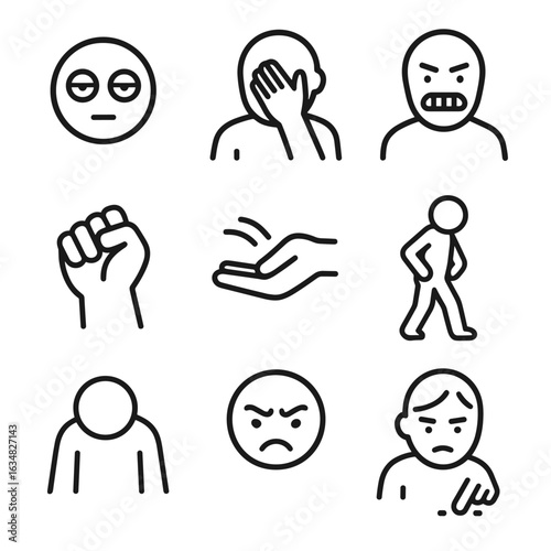 Frustration Icon Set