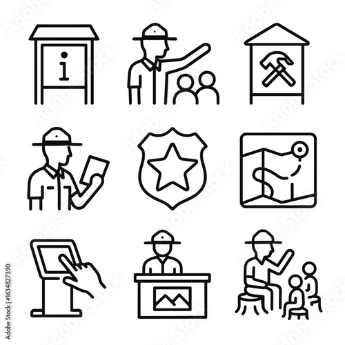 Park Ranger Icon Set