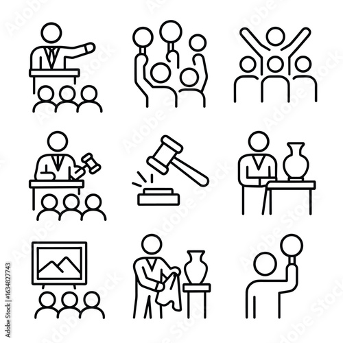 Auction Icons Set