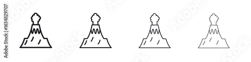 Volcano eruption icon Eps10. icons graphic design