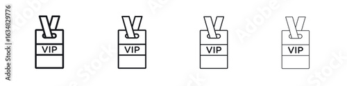 VIP neck tag icon Eps10. icons graphic design