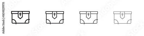 Treasure chest icon Eps10. icons graphic design