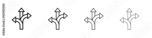 Three directions icon Eps10. icons graphic design