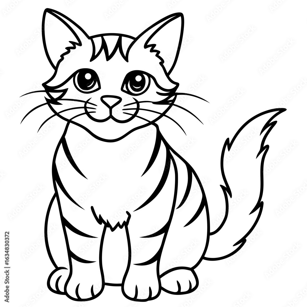 Fototapeta premium vector illustration of a cat