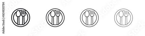 Spoon and Fork icon Eps10. icons graphic design